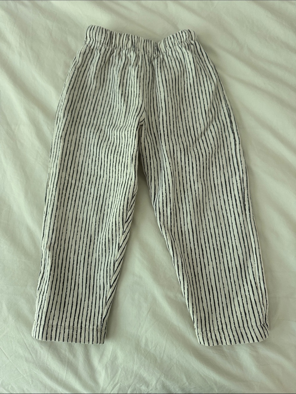 Zara White Pants with Black Pinstripes - Kids